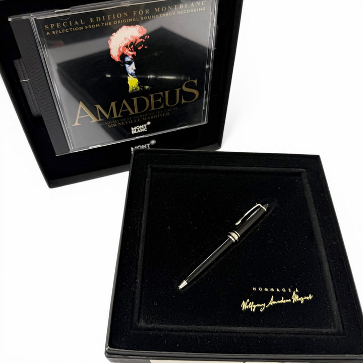 美品□MONTBLANC モンブラン マイスターシュテュック オマージュ・ア・W.A.モーツァルト プラチナライン ボールペン ブラック ドイツ製