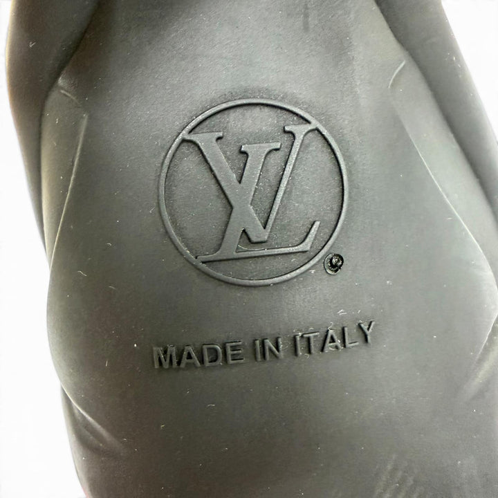 美品☆LOUIS VUITTON ルイヴィトン HEELS スパンコール LVサークルロゴ レザー パンプス ブラック ピンク 34 イタリア製 レディース