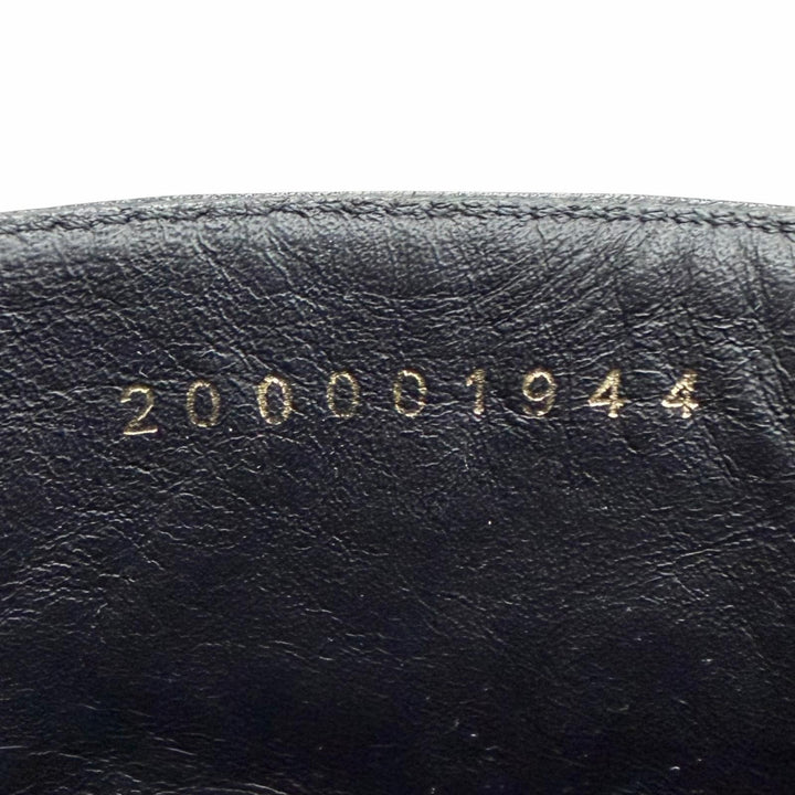 美品△CELINE セリーヌ トリオンフ サイドジップ レザー アンクルブーツ ショートブーツ ブラック 37.5 イタリア製 レディース
