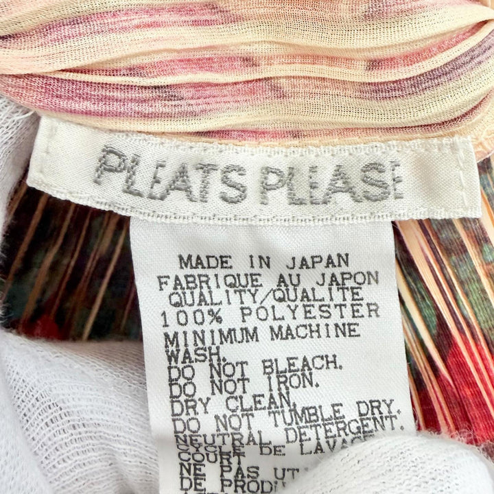 極美品△PLEATS PLEASE プリーツプリーズ イッセイミヤケ PP83-JK228 フローラルプリント ノースリーブ トップス タンクトップ 3 正規品