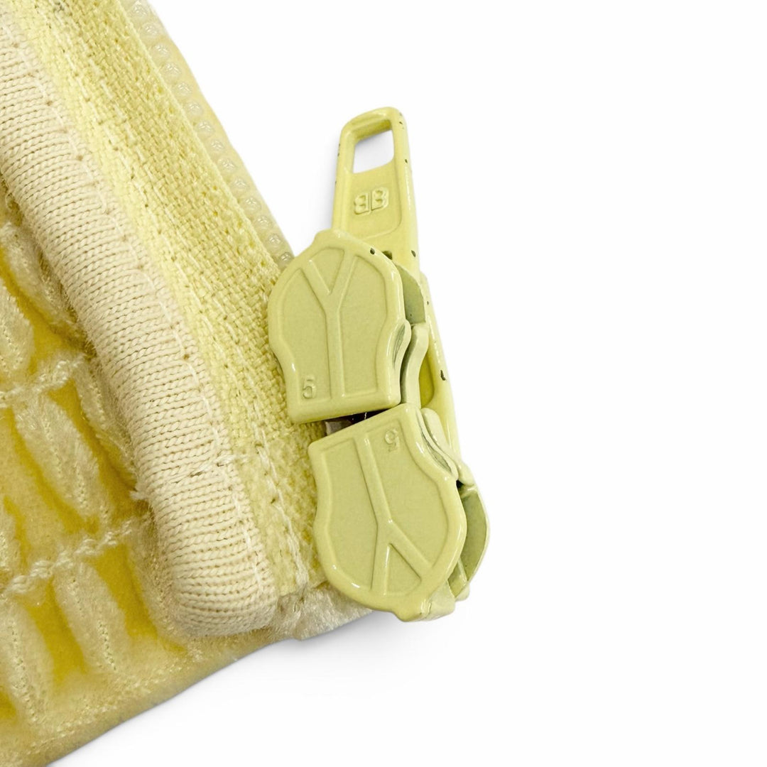 未使用品△BALENCIAGA バレンシアガ 2022年製 753474 バックロゴ フィットジップアップ フーディー クロップド パーカー S 正規品