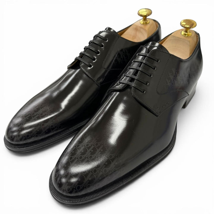 未使用品□DIOR ディオール オム Timeless タイムレス レザー オブリーク ダービーシューズ ドレスシューズ ブラック 41.5 イタリア製