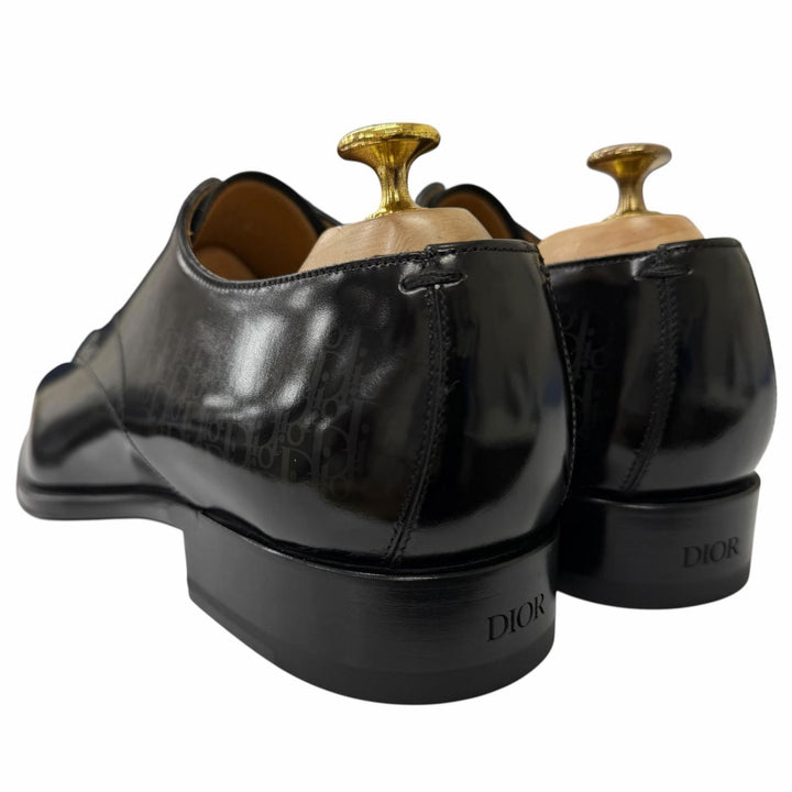 未使用品□DIOR ディオール オム Timeless タイムレス レザー オブリーク ダービーシューズ ドレスシューズ ブラック 41.5 イタリア製