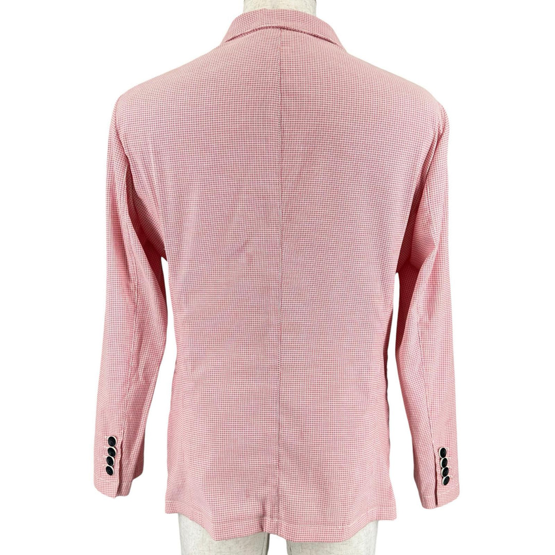 未使用品▲ARMANI COLLEZIONI アルマーニコレッツォーニ チェック柄 テーラードジャケット レッド EU 46 ルーマニア製 正規品 メンズ