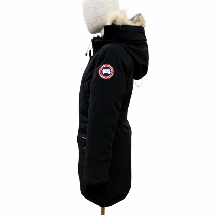 良品☆CANADA GOOSE カナダグース 6660LA TRILLIUM PARKA トリリウムパーカー ファー・フード付 ダウンコート 黒 XS 正規品 レディース