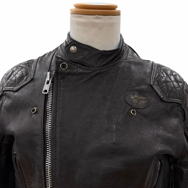 人気□Lewis Leathers ルイスレザー ヴィンテージ スーパーモンザ レザー 70s 中綿 ライダースジャケット ダークブラウン 38 英国製