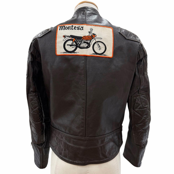 人気□Lewis Leathers ルイスレザー ヴィンテージ スーパーモンザ レザー 70s 中綿 ライダースジャケット ダークブラウン 38 英国製