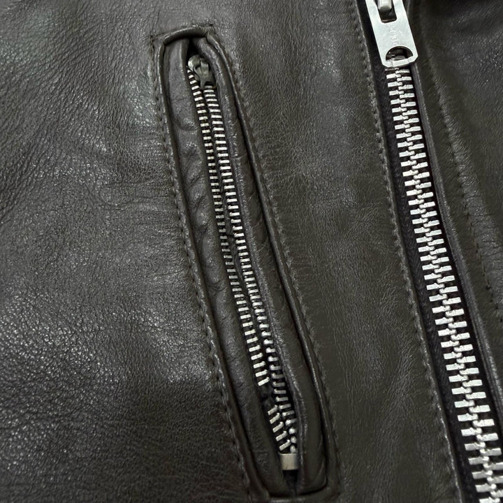 人気□Lewis Leathers ルイスレザー ヴィンテージ スーパーモンザ レザー 70s 中綿 ライダースジャケット ダークブラウン 38 英国製