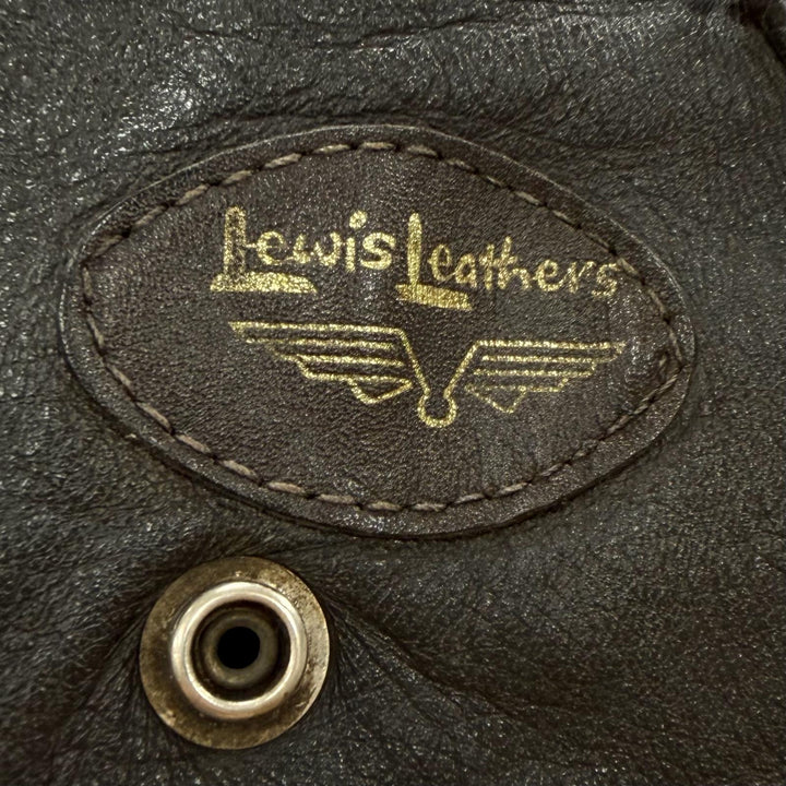 人気□Lewis Leathers ルイスレザー ヴィンテージ スーパーモンザ レザー 70s 中綿 ライダースジャケット ダークブラウン 38 英国製