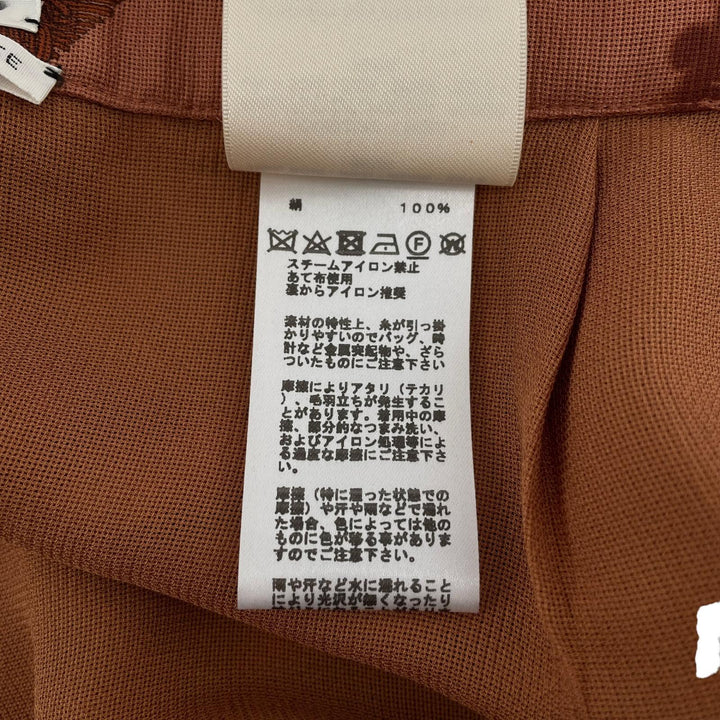 極美品▲HERMES エルメス 2022SS 2E0312DZ ウール100％ タッセル柄 スカート ブラウン FR 36 フランス製 正規品 レディース ハンガー付き