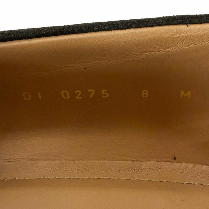 極美品□LOUIS VUITTON ルイヴィトン 2025年製 ソルボンヌ・ローファー スウェードレザー GOODYEAR FLEX モカシン チャコール系 8 伊製