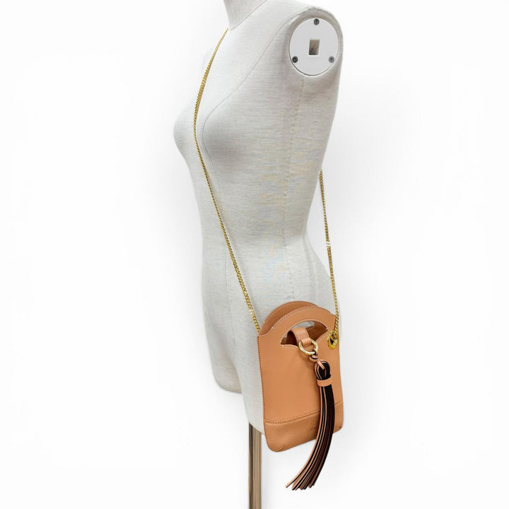 極美品◇Chloe クロエ CHC20AP330C6126B WALDEN ウォールデンフォンポーチ タッセル クロスボディ レザー ショルダーバッグ レディース