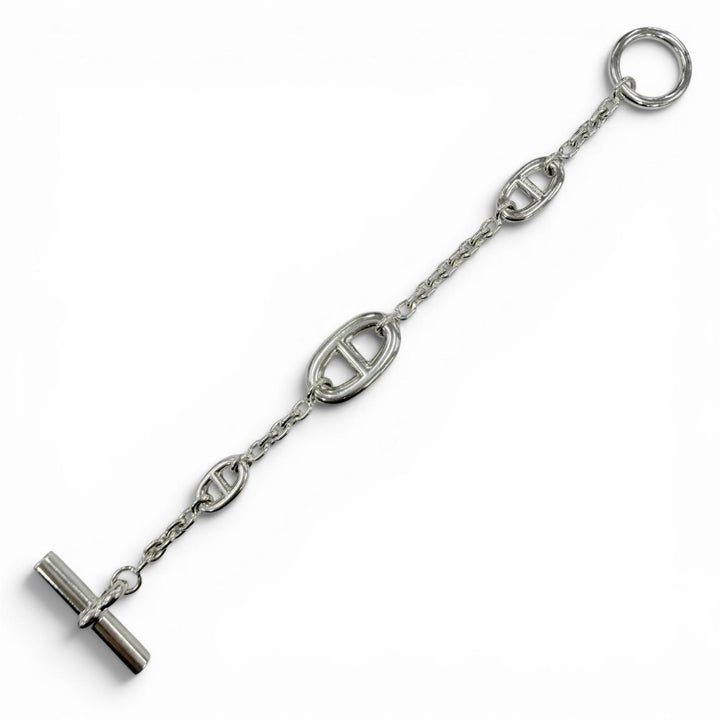 美品◇HERMES エルメス 2024年製 ファランドール 925 シェーヌ ダンクル 約15cm チェーン ブレスレット シルバー フランス製 重量24.7g