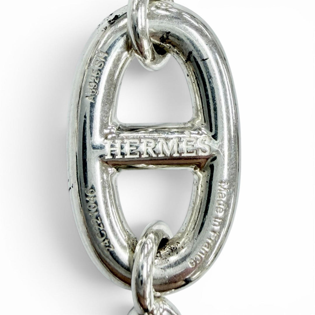 美品◇HERMES エルメス 2024年製 ファランドール 925 シェーヌ ダンクル 約15cm チェーン ブレスレット シルバー フランス製 重量24.7g