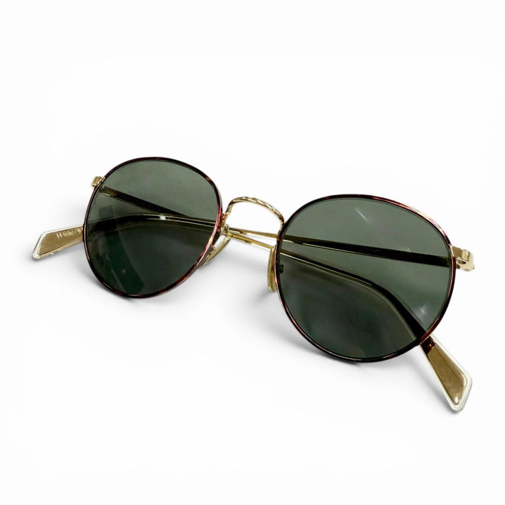 極美品▼CELINE セリーヌ CL40100U マーブル柄 ボストン アイウェア サングラス ブラウン ゴールド 50□21 145 イタリア製 レディース