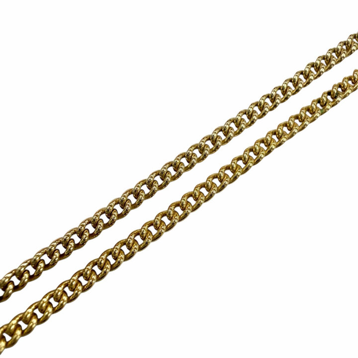 極美品◇CELINE セリーヌ ヴィンテージ トリオンフ ブラゾン ラインストーン ネックレス アクセサリー ゴールドカラー 伊製 レディース