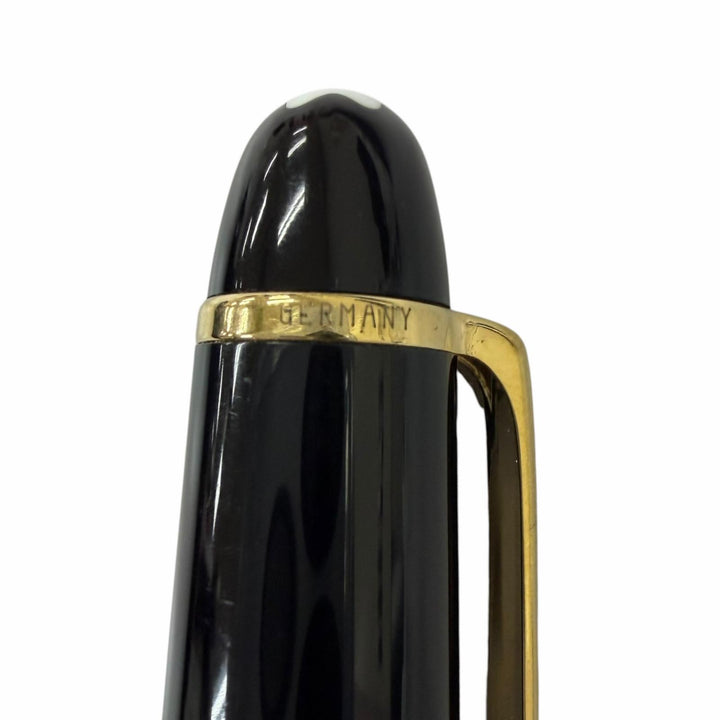 良品□MONTBLANC モンブラン マイスターシュテュック クラシック キャップ式 ペン先14K 万年筆 ブラック ゴールド ドイツ製 メンズ
