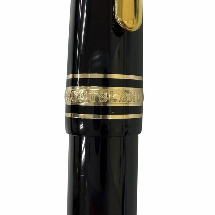 良品□MONTBLANC モンブラン マイスターシュテュック クラシック キャップ式 ペン先14K 万年筆 ブラック ゴールド ドイツ製 メンズ