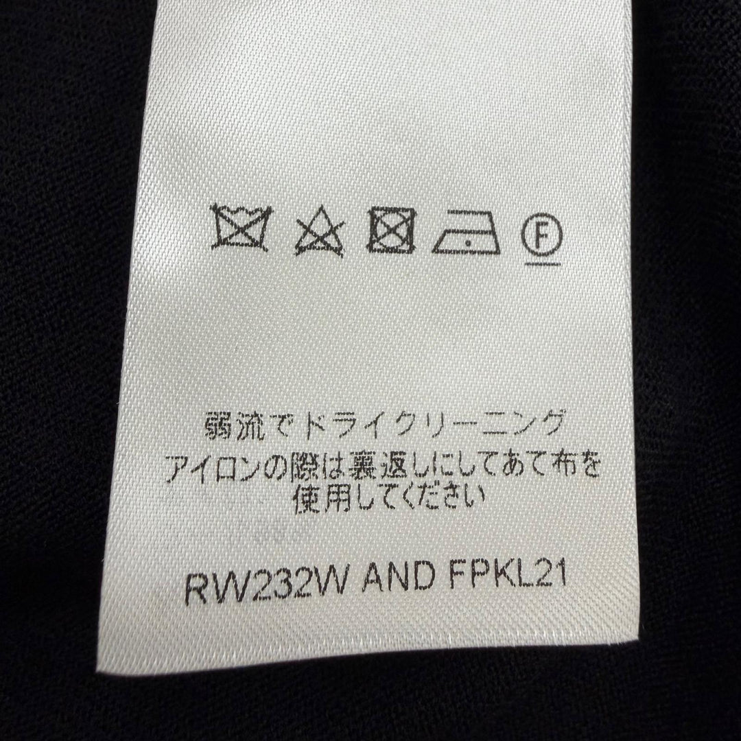 美品☆LOUIS VUITTON ルイヴィトン 2023年製 モノグラムレザーパーツ タートルネック 長袖 ニット ブラック XS 伊製 正規品 レディース