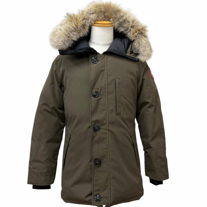 未使用品□CANADA GOOSE カナダグース 3438JM JASPER ジャスパー コヨーテファーフーデッド ダウンジャケット M アース カナダ製 正規品