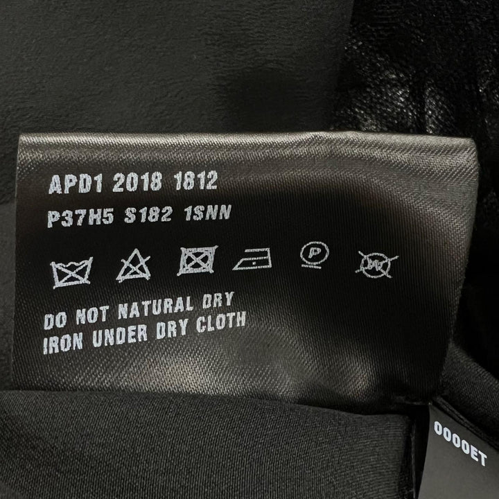 美品▲PRADA プラダ P37H5 シルク100％ バックリボン シアー ロング ワンピース ドレス ブラック 36 イタリア製 正規品 レディース