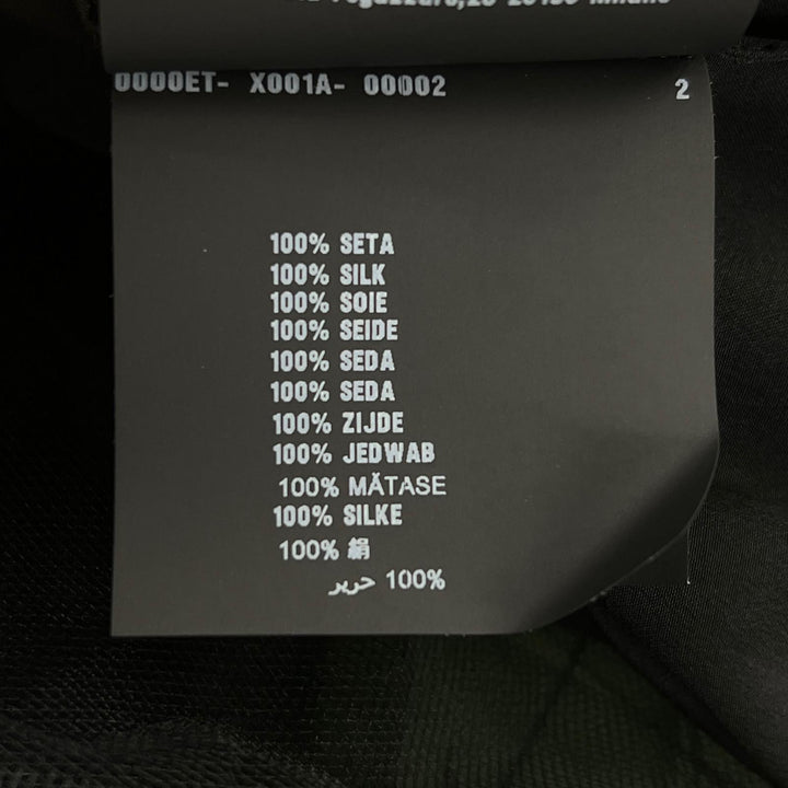 美品▲PRADA プラダ P37H5 シルク100％ バックリボン シアー ロング ワンピース ドレス ブラック 36 イタリア製 正規品 レディース