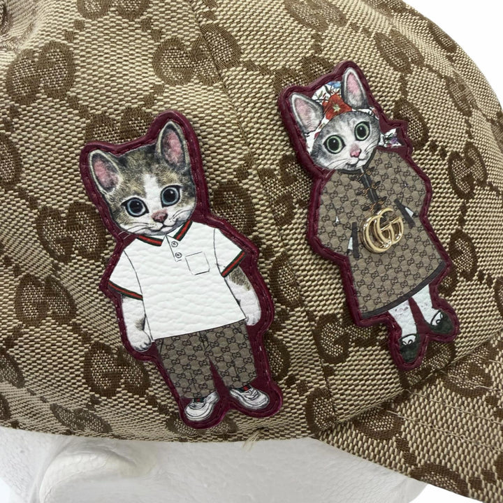 未使用品□GUCCI グッチ 2025年製 847862 ヒグチユウコ ボー＆ボリス GGキャンバス 日本限定 ベースボールキャップ M/57cm イタリア製