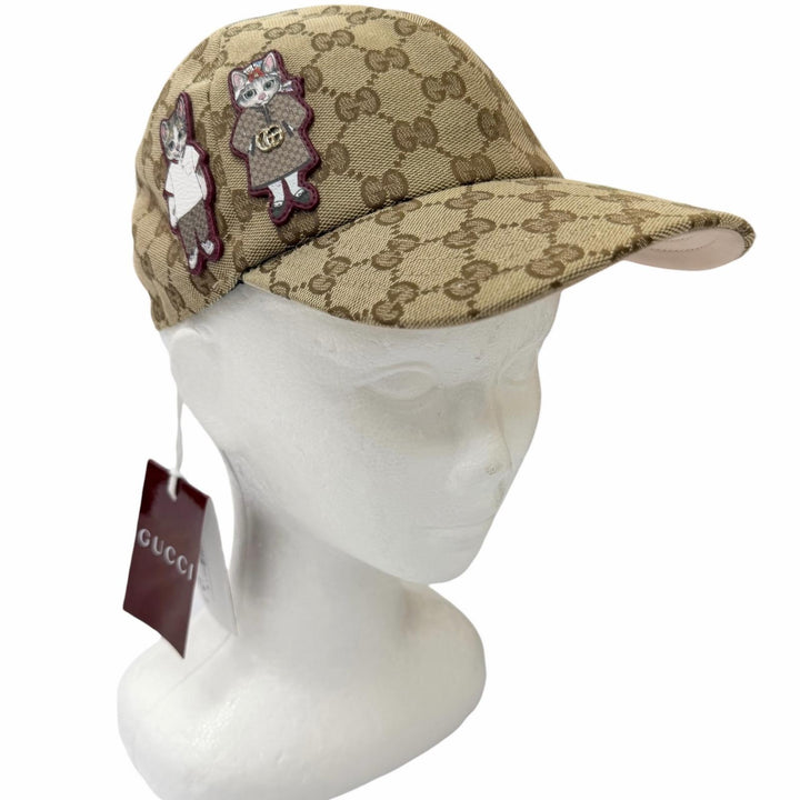 未使用品□GUCCI グッチ 2025年製 847862 ヒグチユウコ ボー＆ボリス GGキャンバス 日本限定 ベースボールキャップ M/57cm イタリア製