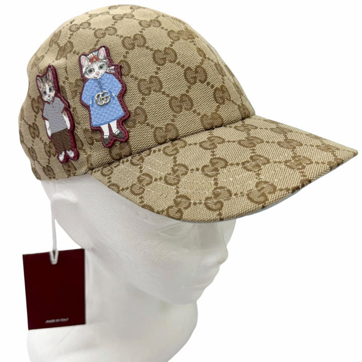 未使用品□GUCCI グッチ 25年製 847862 ヒグチユウコ ボー＆ボリス GGキャンバス 日本限定 キャップ M/57cm イタリア製 正規品 メンズ