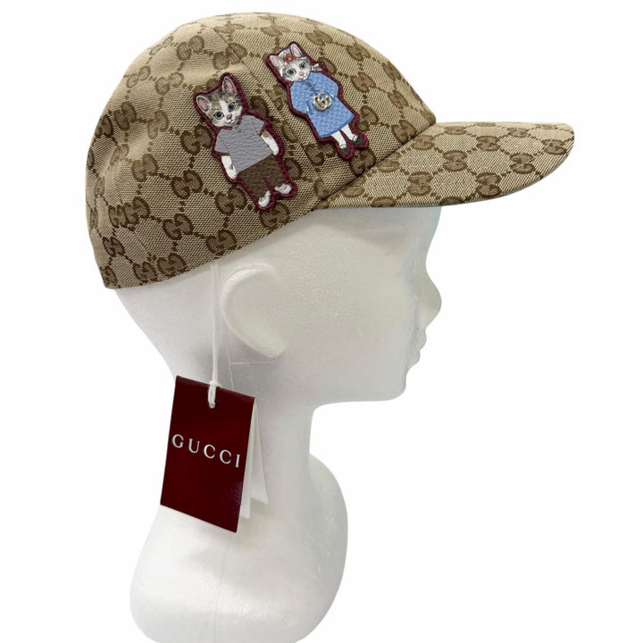 未使用品□GUCCI グッチ 25年製 847862 ヒグチユウコ ボー＆ボリス GGキャンバス 日本限定 キャップ M/57cm イタリア製 正規品 メンズ