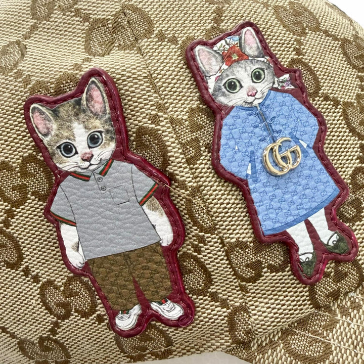 未使用品□GUCCI グッチ 25年製 847862 ヒグチユウコ ボー＆ボリス GGキャンバス 日本限定 キャップ M/57cm イタリア製 正規品 メンズ