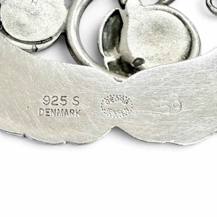 美品△Georg Jensen ジョージジェンセン 259 ムーンストーン ブロッサム Tバー ペンダント ネックレス 925 重量30.6g レディース