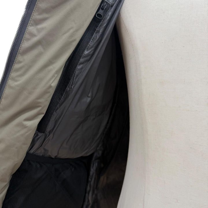 美品▼NANGA ナンガ WHITE LABEL ホワイトレーベル type2 フーデッド ダブルジップアップ 最強ダウンジャケット カーキ S 正規品 メンズ