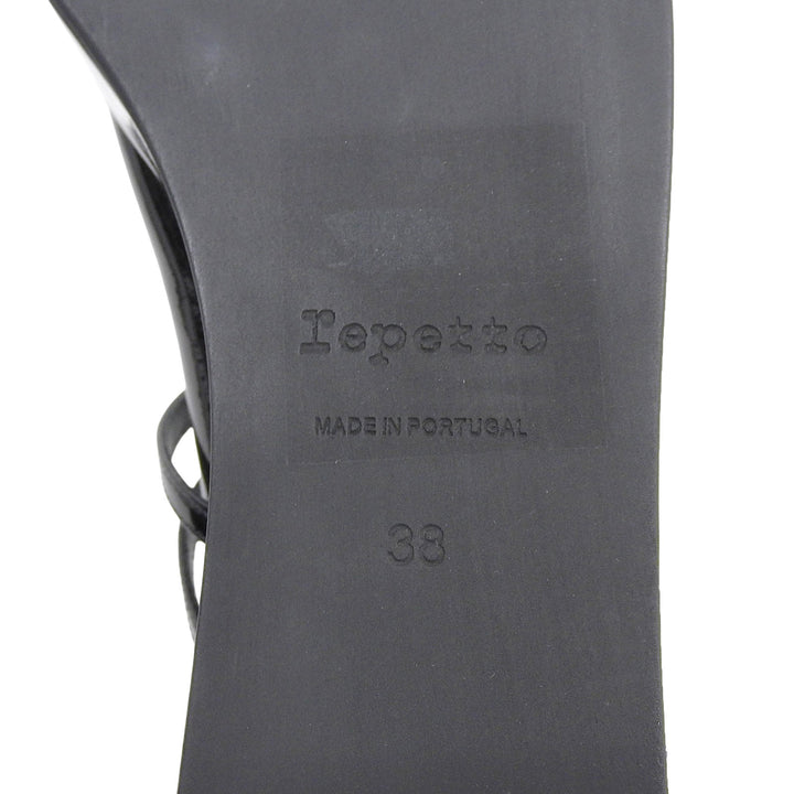 未使用品▲Repetto レペット cendrillon platform パテントレザー プラットホーム アンクルストラップ パンプス ブラック 38 レディース