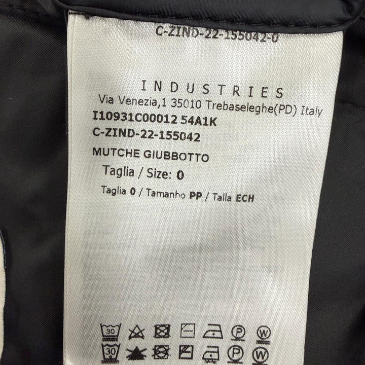 美品☆MONCLER モンクレール 2022年製 MUTCHE ロゴボタン・ロゴワッペン・フード付 ZIP UP コート ブラック 0 正規品 レディース