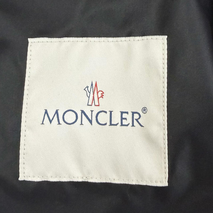美品☆MONCLER モンクレール 2022年製 MUTCHE ロゴボタン・ロゴワッペン・フード付 ZIP UP コート ブラック 0 正規品 レディース