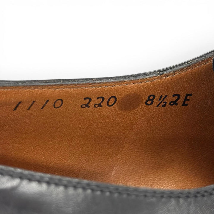 極美品▲Salvatore Ferragamo サルヴァトーレフェラガモ シングルモンクストラップ レザーシューズ ブラック 8.5 伊製 メンズ 保存袋付き