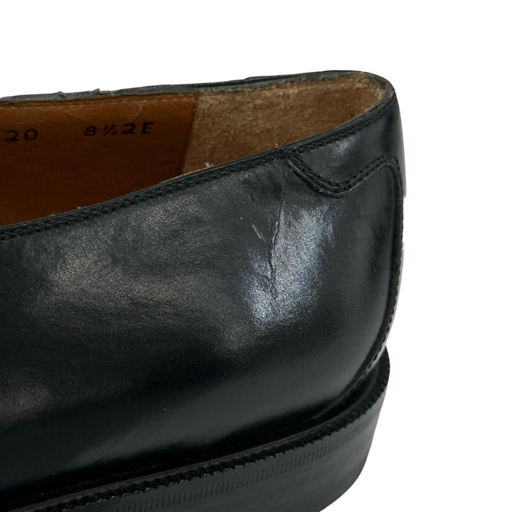 極美品▲Salvatore Ferragamo サルヴァトーレフェラガモ シングルモンクストラップ レザーシューズ ブラック 8.5 伊製 メンズ 保存袋付き