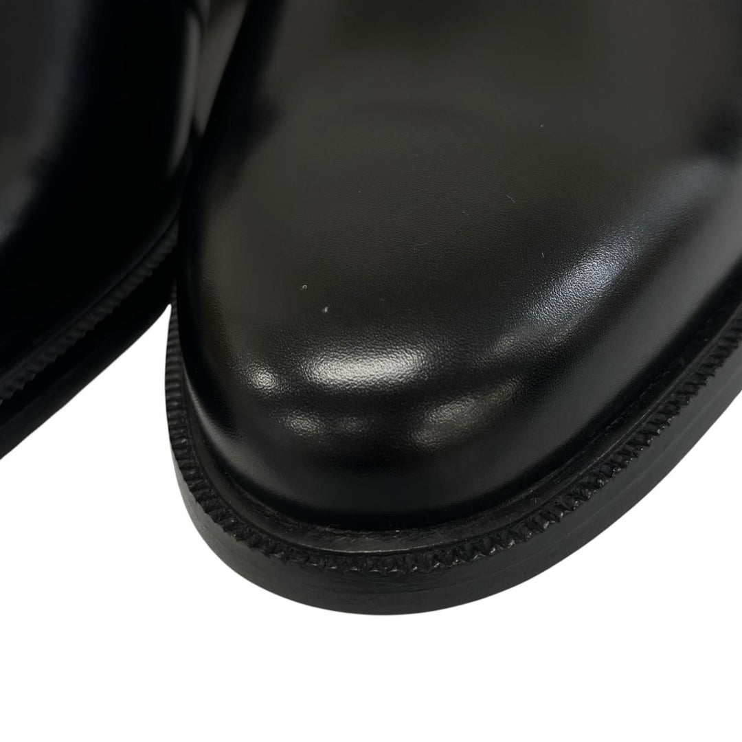 極美品▲Salvatore Ferragamo サルヴァトーレフェラガモ シングルモンクストラップ レザーシューズ ブラック 8.5 伊製 メンズ 保存袋付き