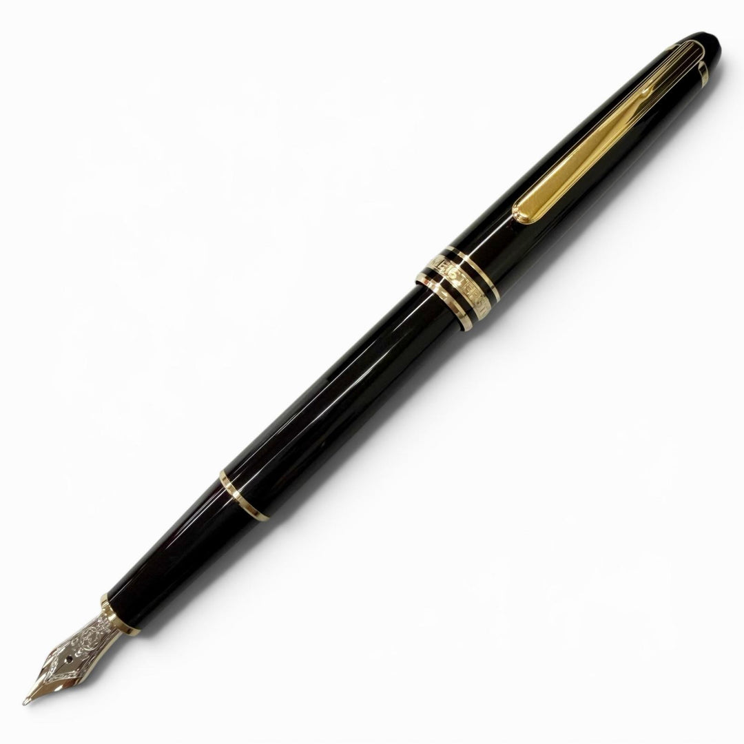 極美品□MONTBLANC モンブラン マイスターシュテュック クラシック 14K Mニブ 万年筆 ブラック ゴールド ドイツ製 メンズ