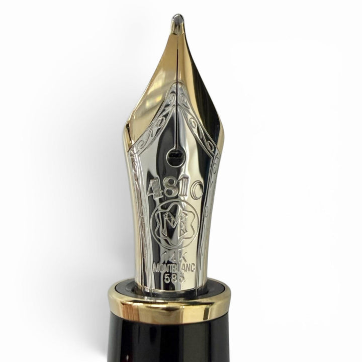 極美品□MONTBLANC モンブラン マイスターシュテュック クラシック 14K Mニブ 万年筆 ブラック ゴールド ドイツ製 メンズ