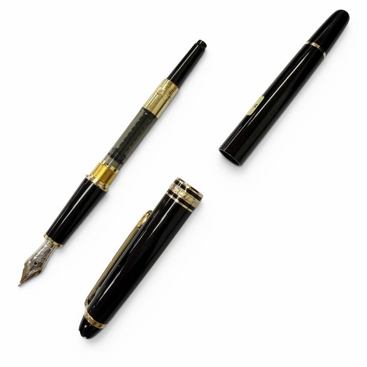 極美品□MONTBLANC モンブラン マイスターシュテュック クラシック 14K Mニブ 万年筆 ブラック ゴールド ドイツ製 メンズ