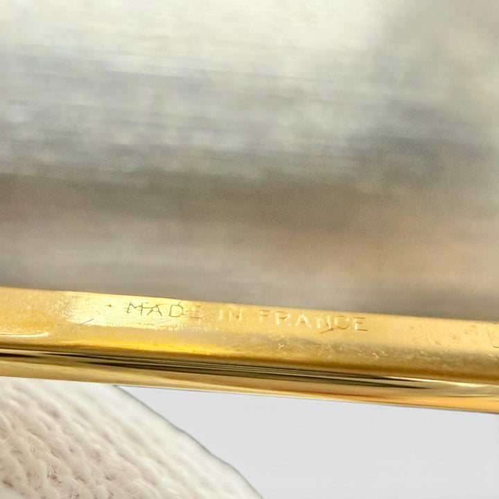 極美品□Cartier カルティエ マスト ドゥ カルティエ ヘアライン ボールペン シルバー ゴールド フランス製 メンズ 筆記確認済み