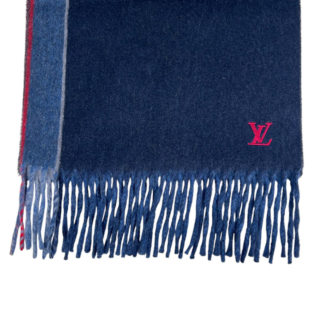 極美品▲LOUIS VUITTON ルイヴィトン M70940 エシャルプ ジェラムストライプ カシミヤ100% マフラー マルチカラー 伊製 正規品 メンズ