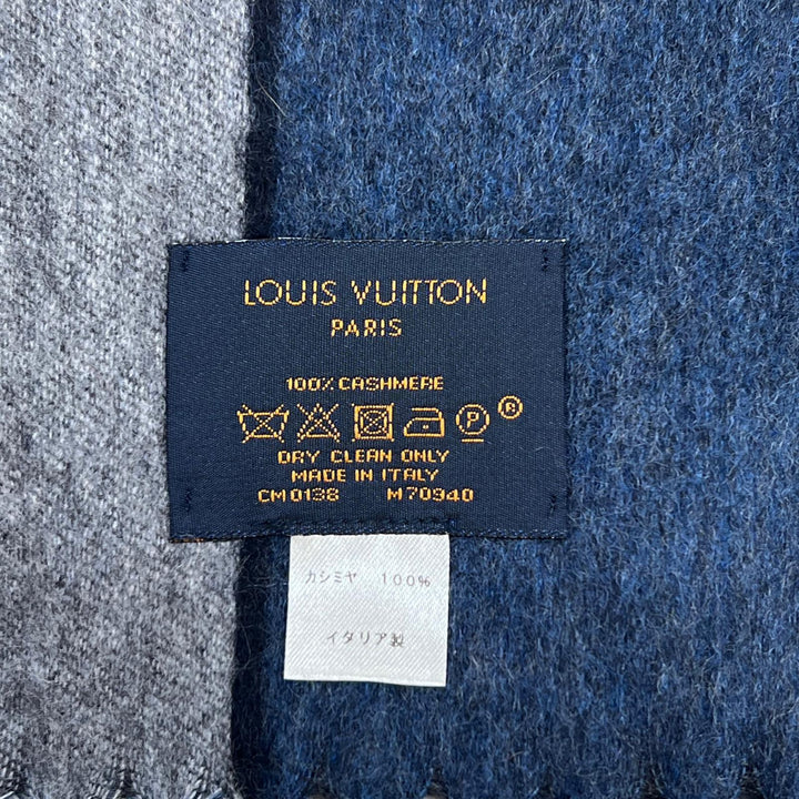 極美品▲LOUIS VUITTON ルイヴィトン M70940 エシャルプ ジェラムストライプ カシミヤ100% マフラー マルチカラー 伊製 正規品 メンズ