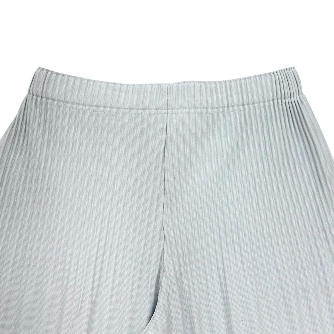 極美品▲HOMME PLISSE ISSEY MIYAKE オム プリッセ イッセイミヤケ HP55JF451 ワイドシルエット プリーツ パンツ グレー 2 正規品 メンズ