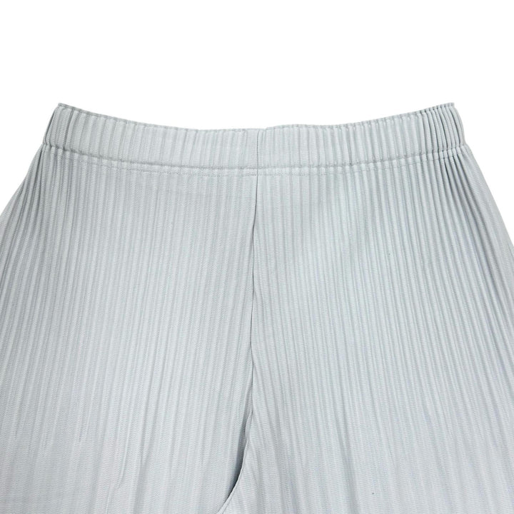極美品▲HOMME PLISSE ISSEY MIYAKE オム プリッセ イッセイミヤケ HP55JF451 ワイドシルエット プリーツ パンツ グレー 2 正規品 メンズ