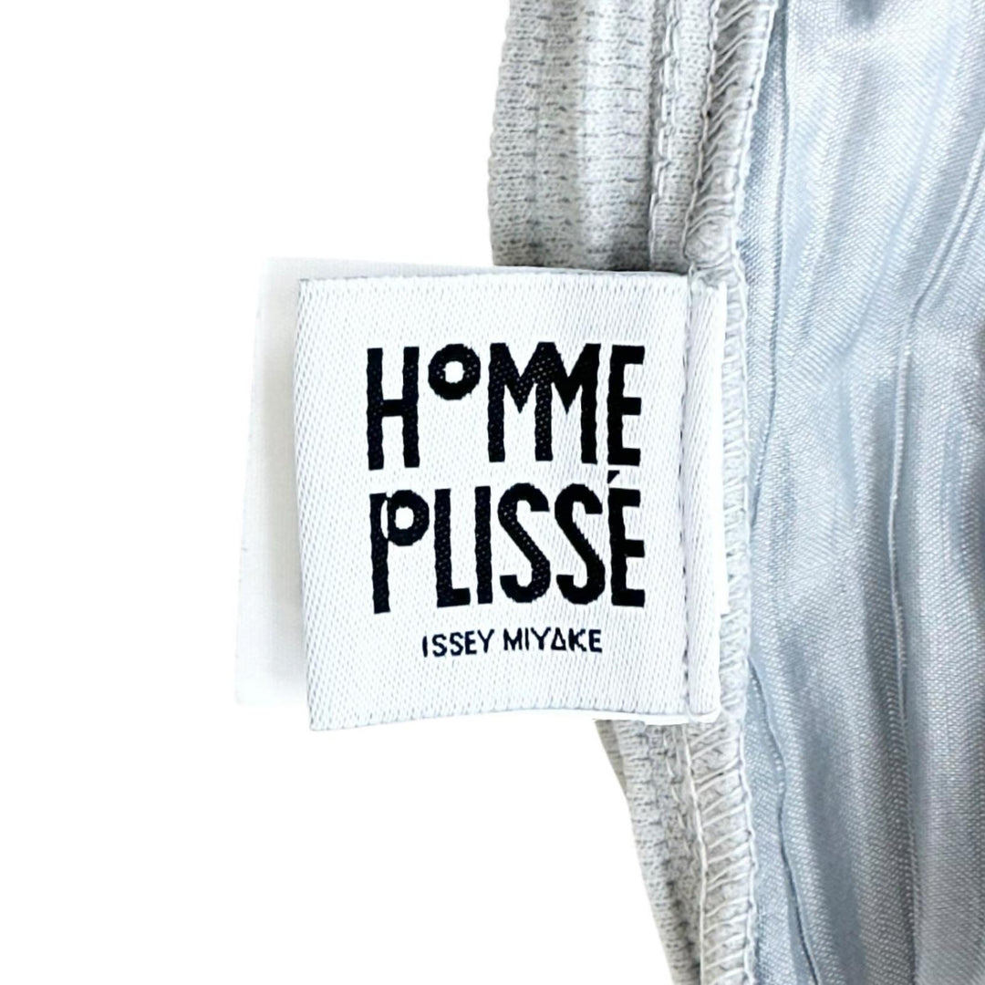 極美品▲HOMME PLISSE ISSEY MIYAKE オム プリッセ イッセイミヤケ HP55JF451 ワイドシルエット プリーツ パンツ グレー 2 正規品 メンズ