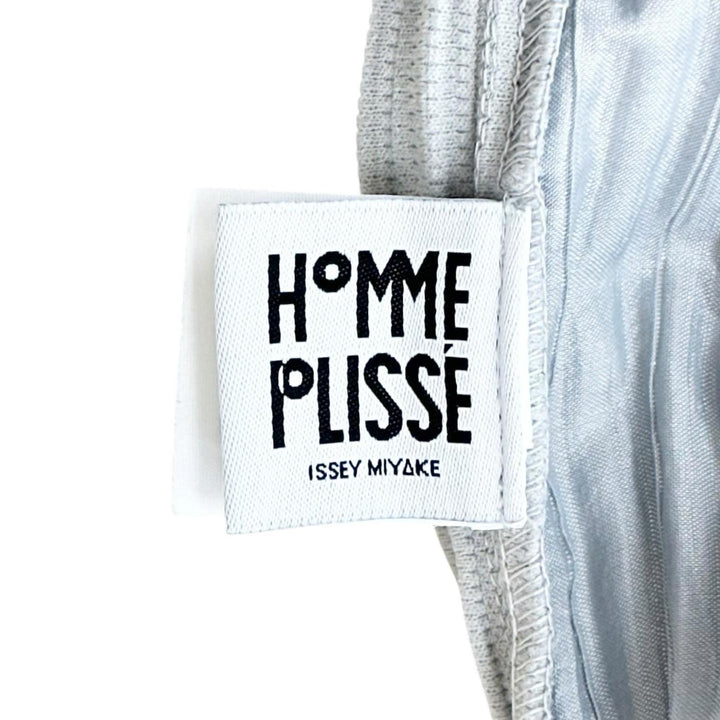 極美品▲HOMME PLISSE ISSEY MIYAKE オム プリッセ イッセイミヤケ HP55JF451 ワイドシルエット プリーツ パンツ グレー 2 正規品 メンズ