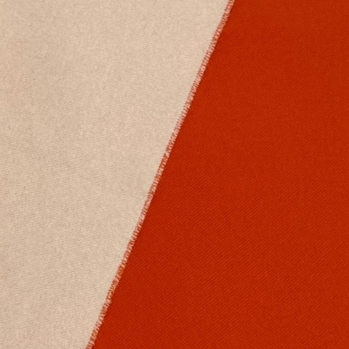 極美品★HERMES エルメス カシミヤ100％ カザック バイカラー フリンジ 大判 マフラー ストール ベージュ オレンジ 英国製 レディース